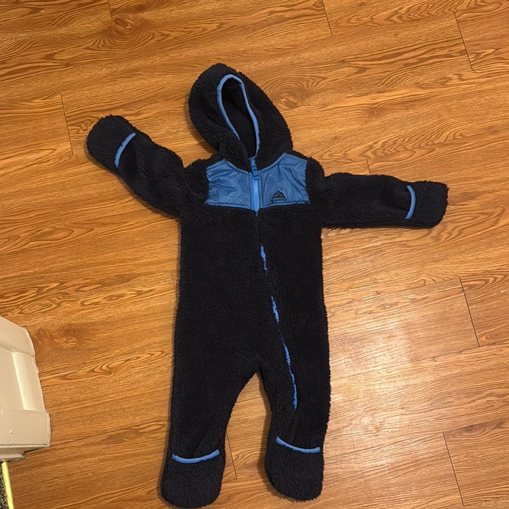 Snozu Blue One Piece Footies with Weather-Resistant Design